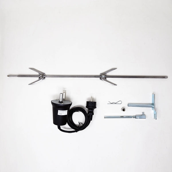 Palazzetti Easy Girarrosto 76 cm per barbecue con due Acciaio in acciaio inox accesa in soggiorno, fiamma visibile...