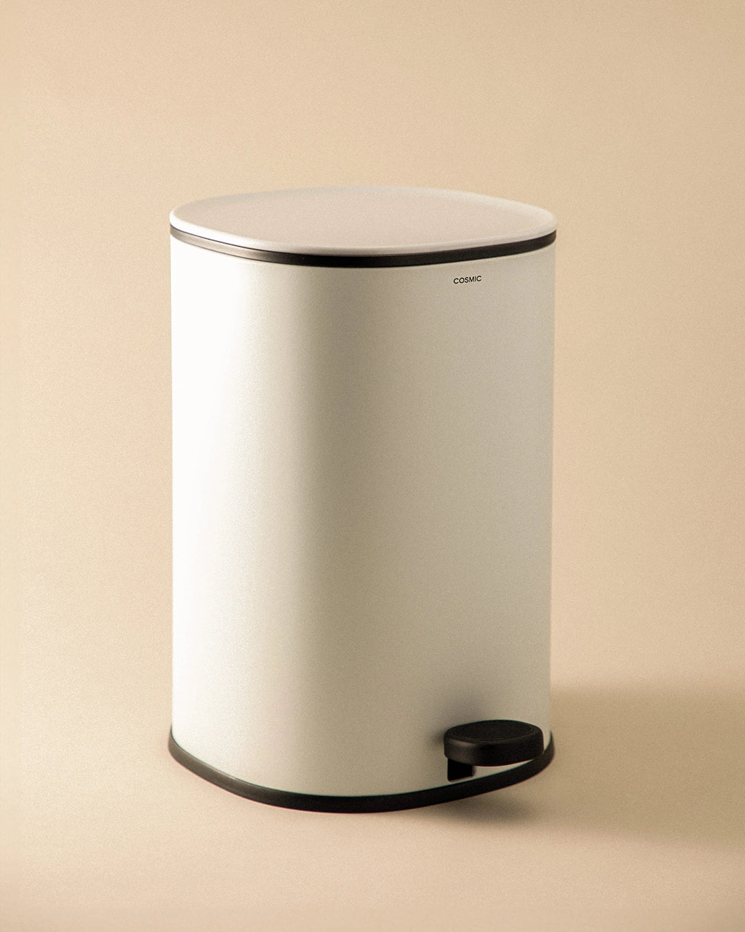 Cosmic Essential pattumiera 5L in acciaio bianco opaco