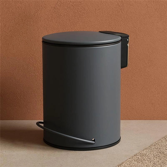Pattumiera 3 L soft close in acciaio grigio Color