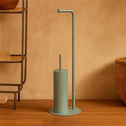 Piantana portarotolo portascopino Verde acqua Taki