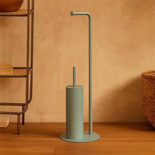 Piantana portarotolo portascopino Verde acqua Taki