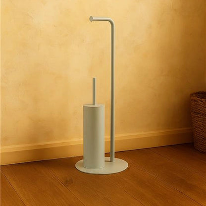 Piantana portarotolo portascopino bianco Taki