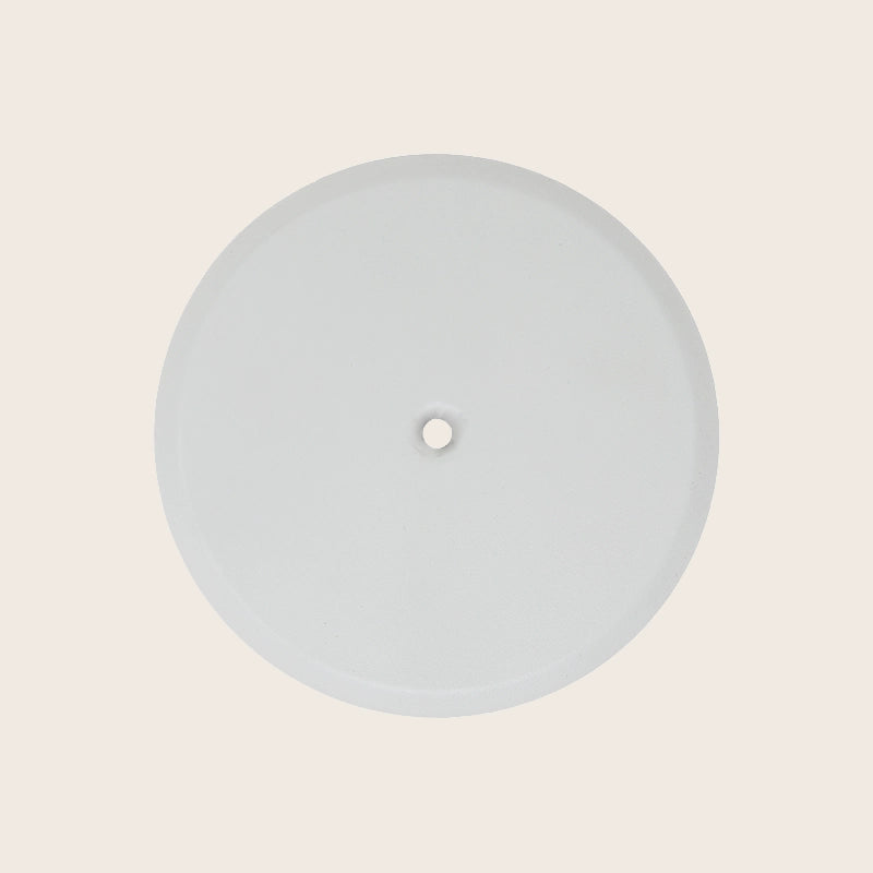 Piattello 14 cm tappo pozzetto bianco sabbiato