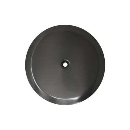 Piattello 14 cm tappo pozzetto cromo nero spazzolato