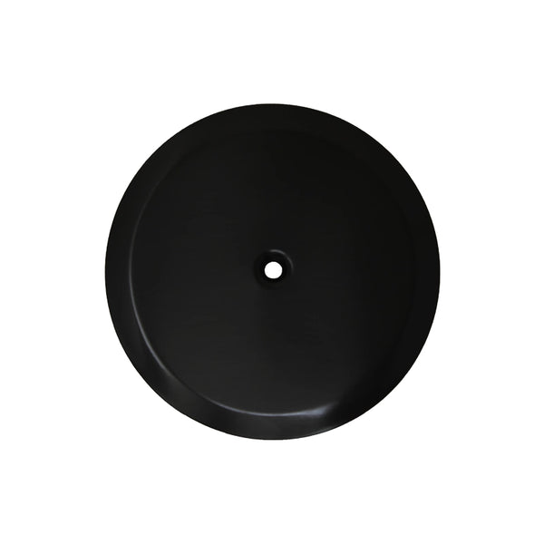 Piattello 14 cm tappo pozzetto nero lucido