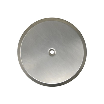 Piattello 14 cm tappo pozzetto nichel spazzolato