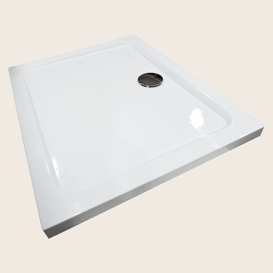 Piatto Doccia 160x80 in acrilico bianco lucido Con Piletta visto dall'alto con superficie e piletta di scarico - Exagonshop