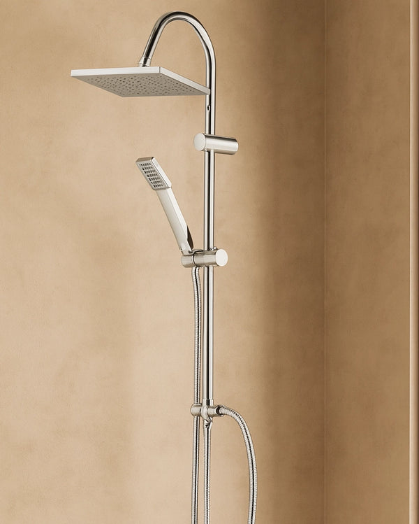 Platinum Colonna doccia con soffione 20x20 in acciaio cromo 872002
