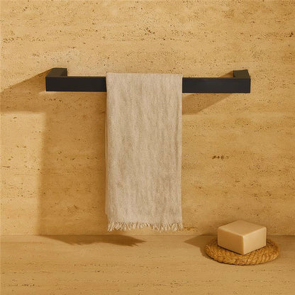 Porta asciugamani 35 cm in alluminio nero Sky