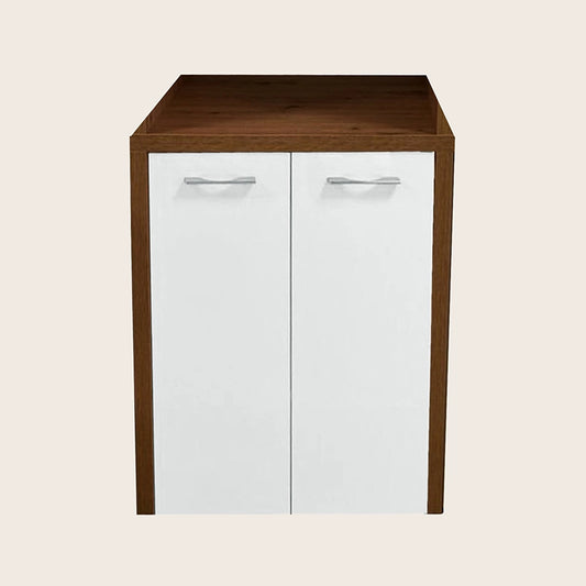 Mobile 78,5x65 per lavatrice asciugatrice H 91 bianco lucido noce