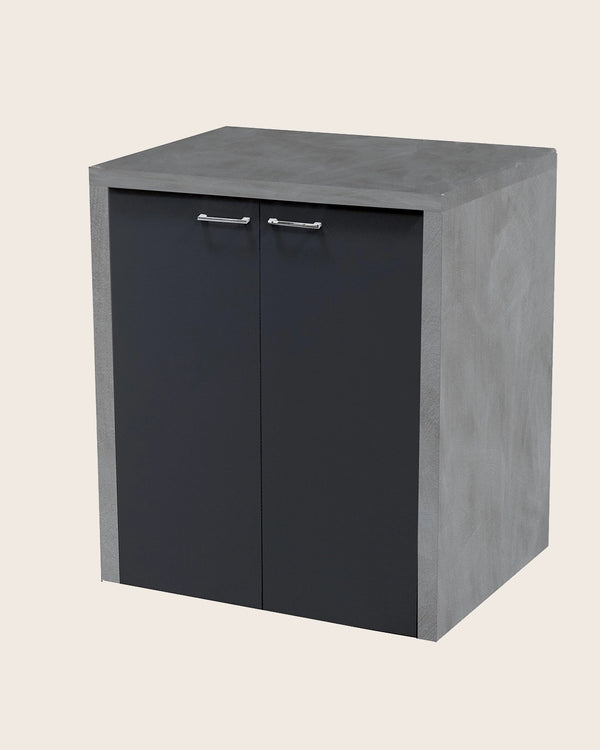 Porta lavatrice asciugatrice 78,5x65 con ante H 91 grigio opaco spatolato