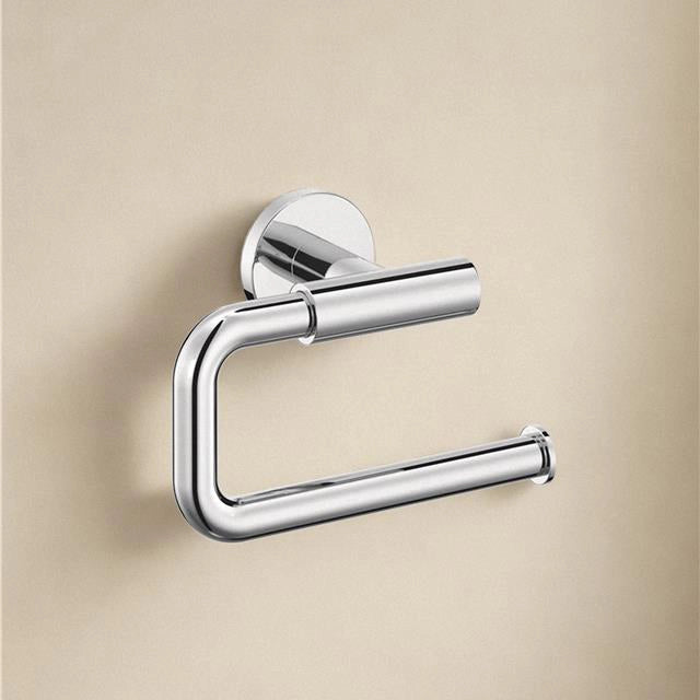 Portarotolo Senza Coperchio Cromo Cosmic Architect S+ in acciaio inox e lucido montato a parete, vista del design e della...