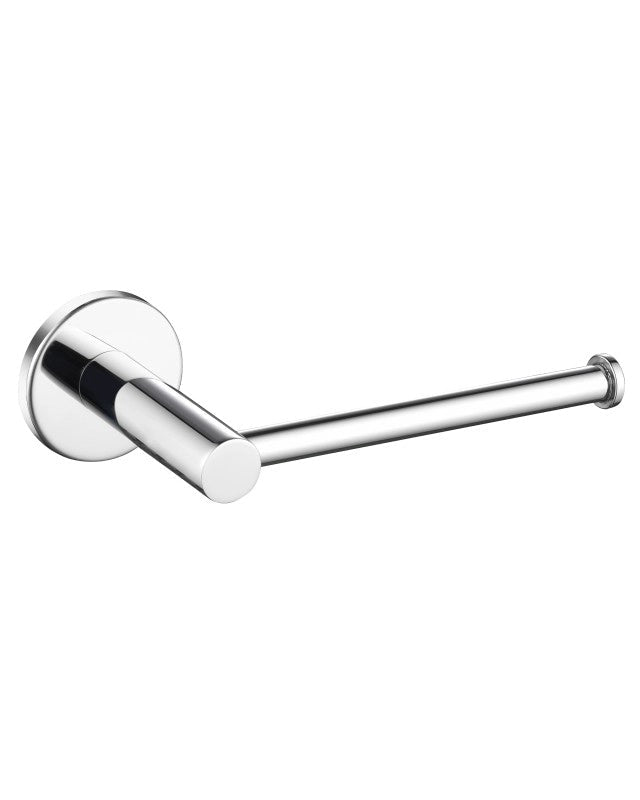 Portarotolo in acciaio cromo Minimal, dettaglio ravvicinato del materiale e dell'aggancio - Exagonshop