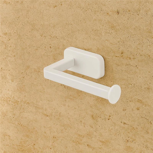 Portarotolo in acciaio inox bianco Cubik