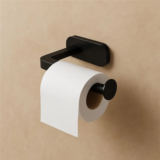 Portarotolo in acciaio inox nero cubik