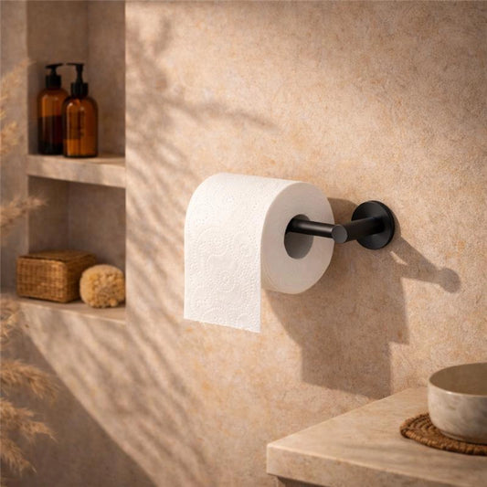 Portarotolo in acciaio nero opaco Minimal