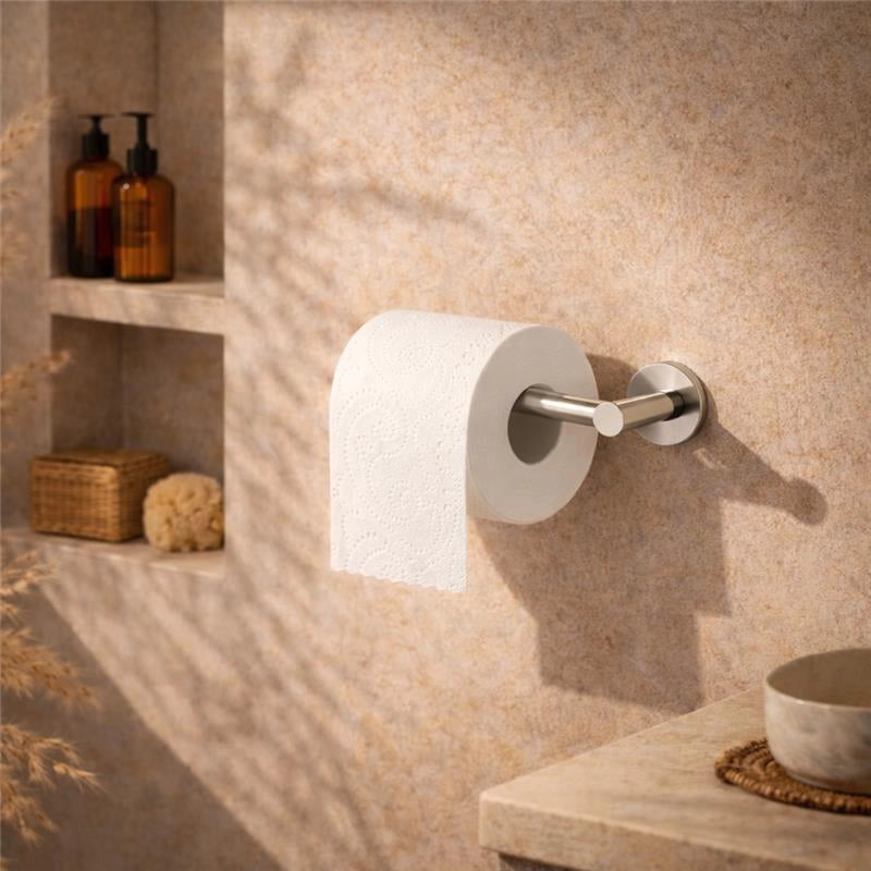 Portarotolo in acciaio nichel spazzolato Minimal