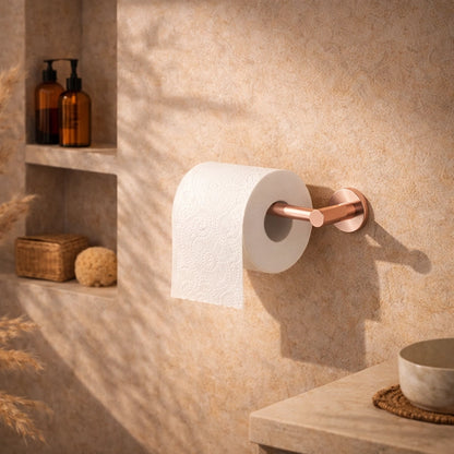 Portarotolo in acciaio oro rosa spazzolato Minimal