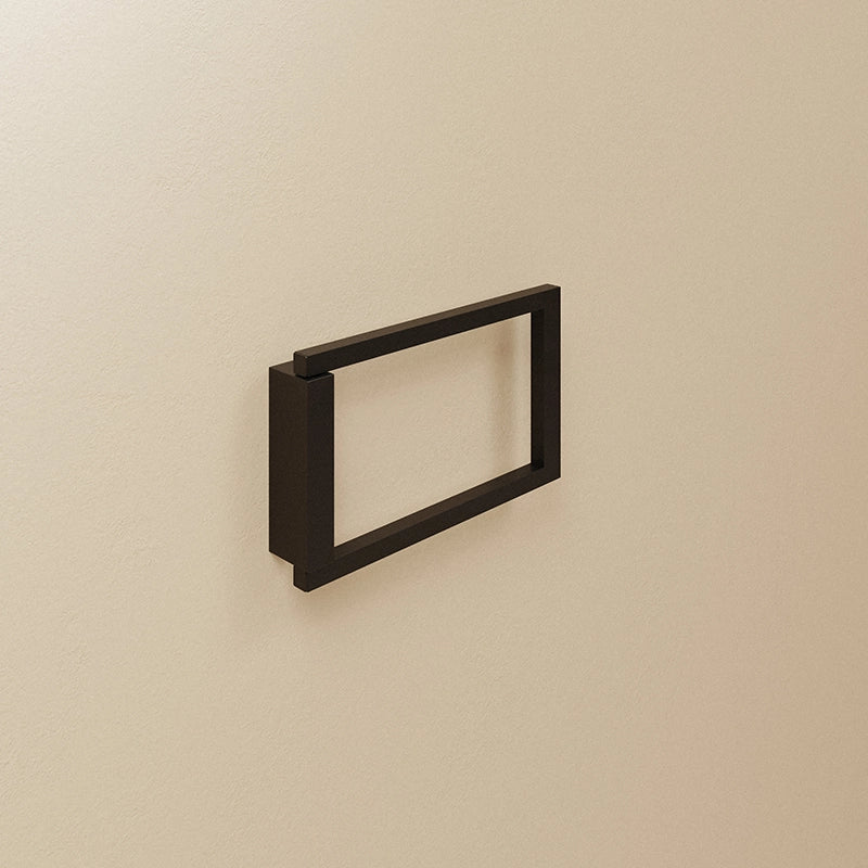 Portasalviette 20 cm ad Anello Nero Satinato The Grid 2683671 Cosmic