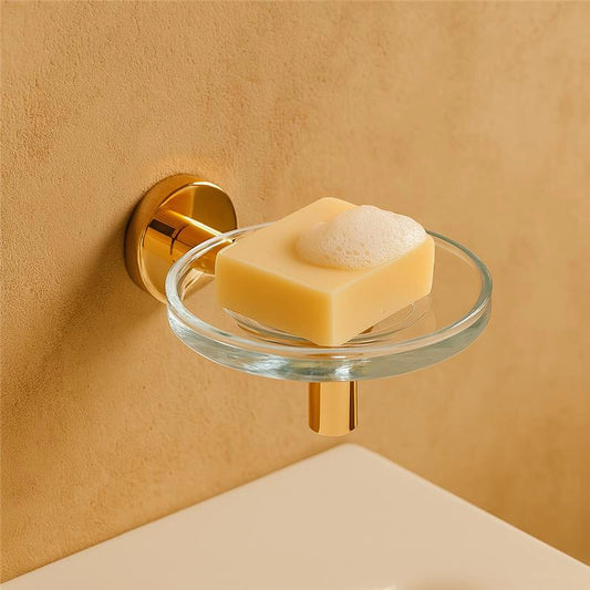 Portasapone 13 cm a parete soft gold Bertocci Cinquecento 0501
