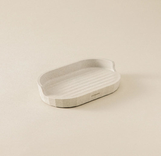 Portasapone da appoggio in plastica bianco naturale Cosmic L'Avenir