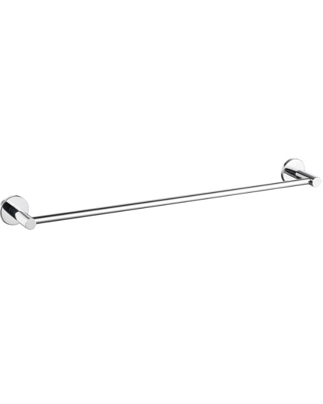 Portasciugamani 40 cm cromo Minimal, dettaglio ravvicinato del materiale e dell'aggancio - Exagonshop