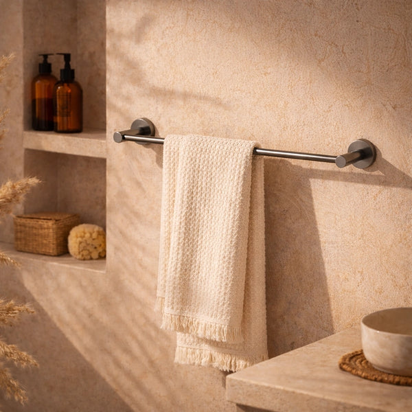 Portasciugamani 40 cm grigio metallico Minimal