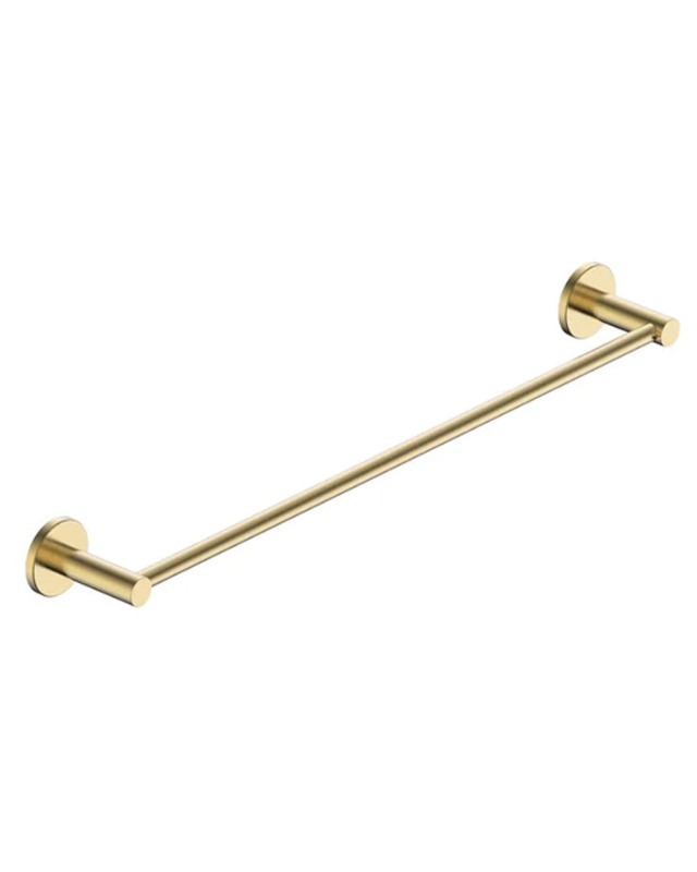 Portasciugamani 40 cm oro spazzolato Minimal, dettaglio ravvicinato del materiale e dell'aggancio - Exagonshop