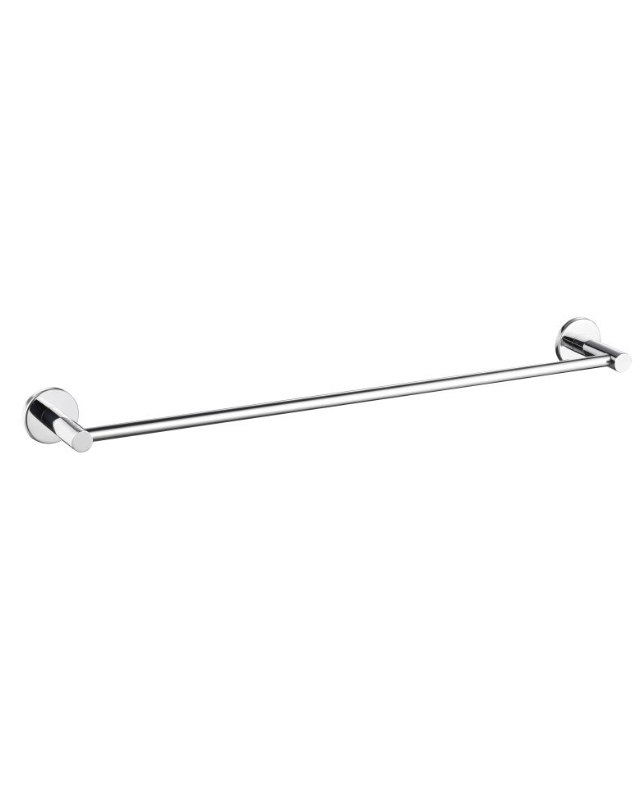 Portasciugamani 50 cm cromo Minimal, dettaglio ravvicinato del materiale e dell'aggancio - Exagonshop
