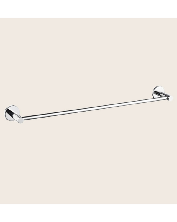 Portasciugamani 40 cm nichel spazzolato Minimal montato a parete, vista del design e della finitura - Exagonshop
