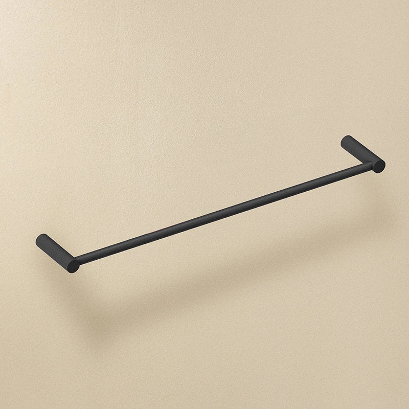 Portasciugamani 65 cm Nero Satinato Logic Cosmic montato a parete, vista del design e della finitura - Industrias Cosmic