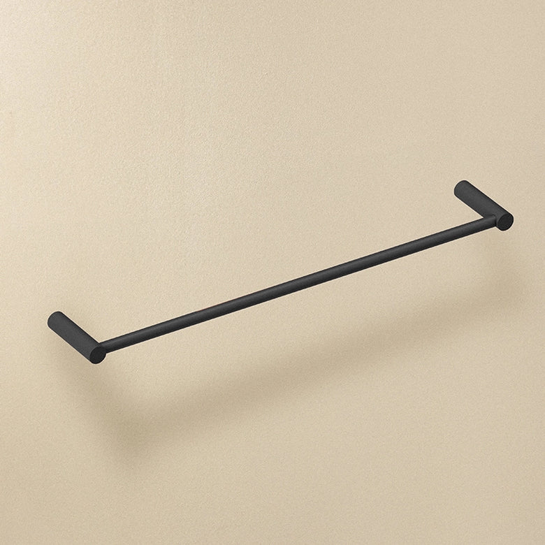 Portasciugamani 65 cm Nero Satinato Logic Cosmic montato a parete, vista del design e della finitura - Industrias Cosmic