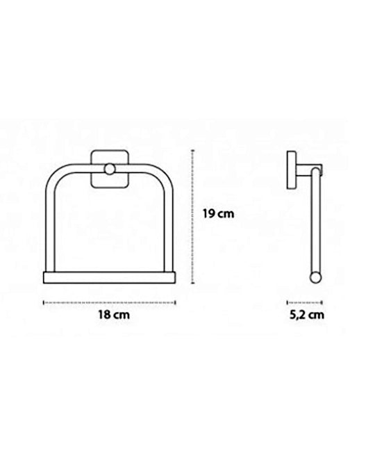 Portasciugamani ad Anello In Acciaio Cromo New Line AS2