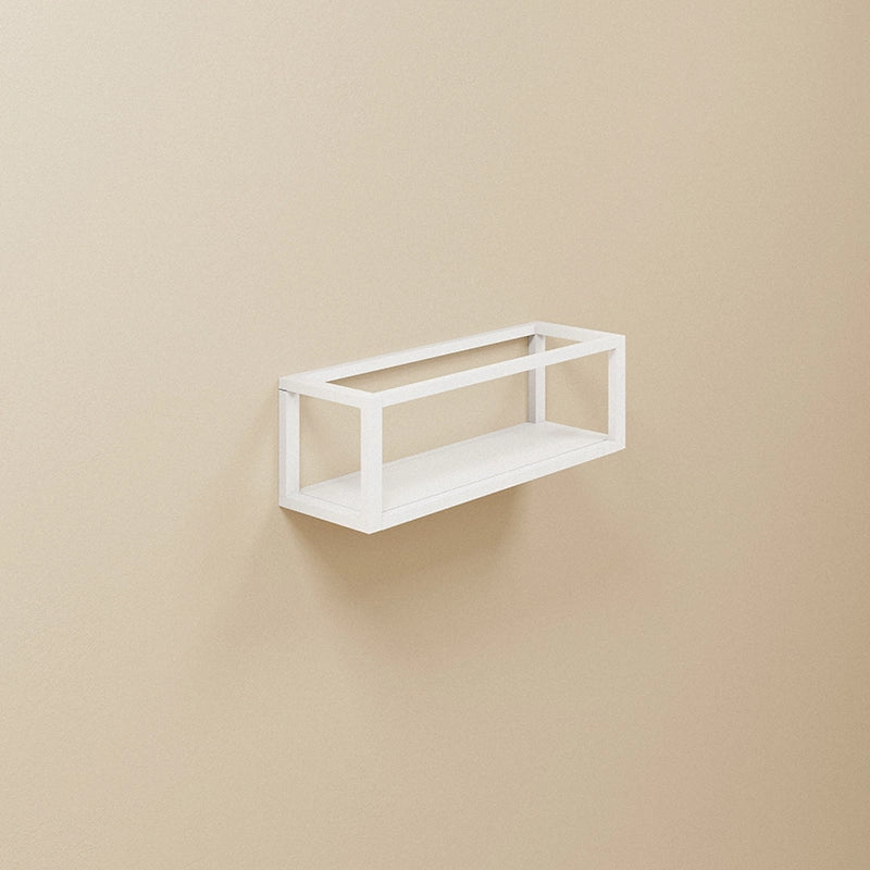 Portasciugamani con mensola 35 cm bianco Satinato Cosmic montato a parete, vista del design e della finitura - Industrias...