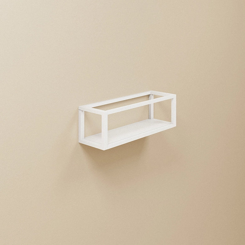 Portasciugamani con mensola 35 cm bianco Satinato Cosmic montato a parete, vista del design e della finitura - Industrias...