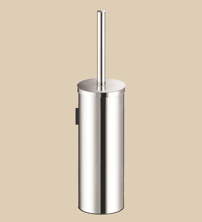 Portascopino wc a muro Inox Lucido Logic Cosmic montato a parete, vista del design e della finitura - Industrias Cosmic