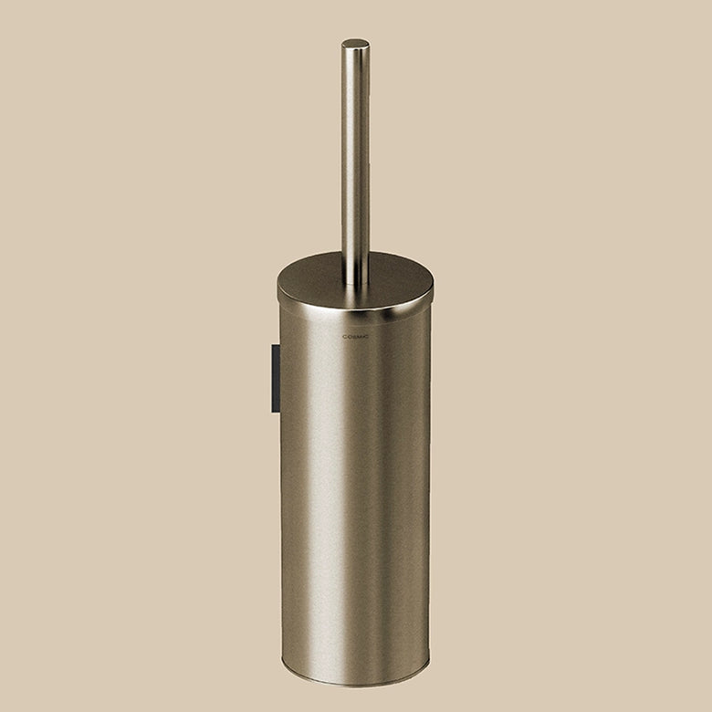 Portascopino wc a muro Inox Satinato Logic Cosmic montato a parete, vista del design e della finitura - Industrias Cosmic