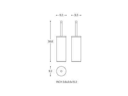 Portascopino wc a pavimento Inox Satinato Logic 2260301 Cosmic