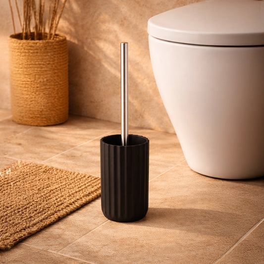 Portascopino wc da appoggio in tpr nero