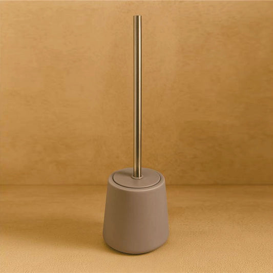 Porta scopino wc da pavimento in ceramica tortora Sidney