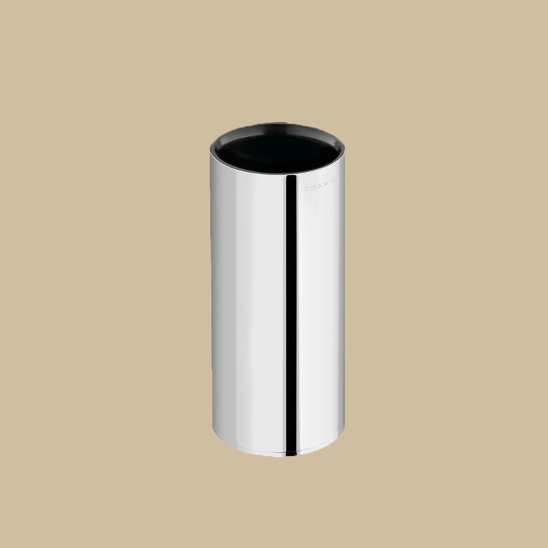 Portaspazzolini Da Appoggio cromo Project Cosmic in acciaio inox e lucido montato a parete, vista del design e della...