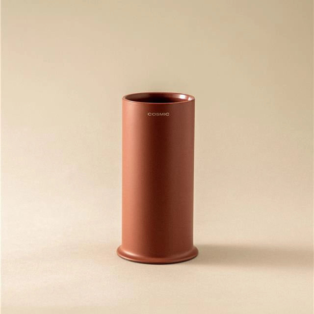 Porta spazzolini da appoggio terracotta Geyser in naturale montato a parete, vista del design e della finitura...
