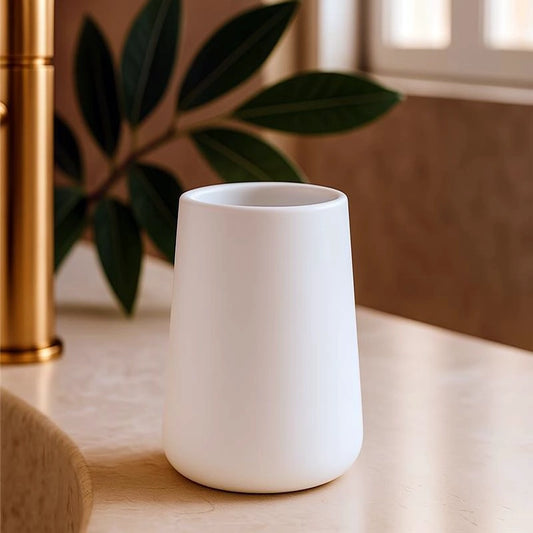 Portaspazzolino in ceramica bianco Sidney