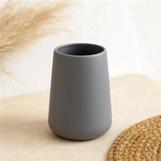 Portaspazzolino in ceramica grigio Sidney