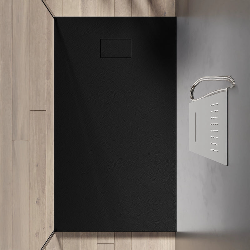 Quarzo piatto doccia 160x80 in smc effetto pietra ardesia, dettaglio ravvicinato della texture antiscivolo - Exagonshop