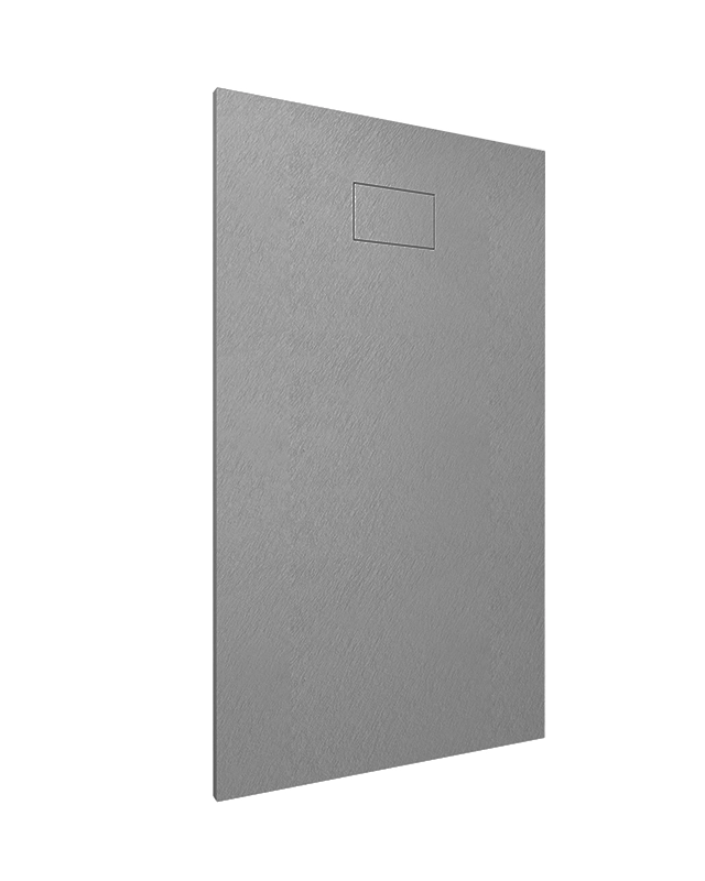 Quarzo piatto doccia 120X70 in smc effetto pietra ardesia, vista laterale dello spessore e del bordo - Exagonshop