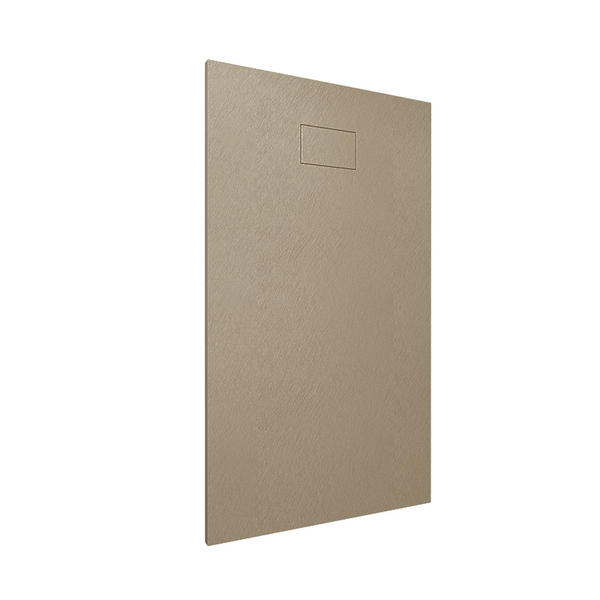 Quarzo piatto doccia 140X70 in smc effetto pietra ardesia beige