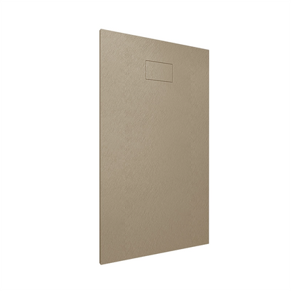 Quarzo piatto doccia 90x70 in smc effetto pietra ardesia beige