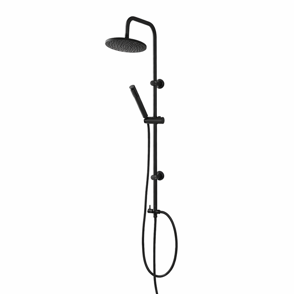 Colonna doccia con soffione 20 cm tondo in acciaio nero opaco 718116 Platinum