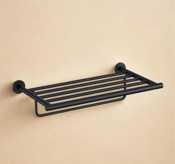 Cosmic Architect S+ Rack Portasciugamani 55x30 Nero Opaco in acciaio inox montato a parete, vista del design e della...